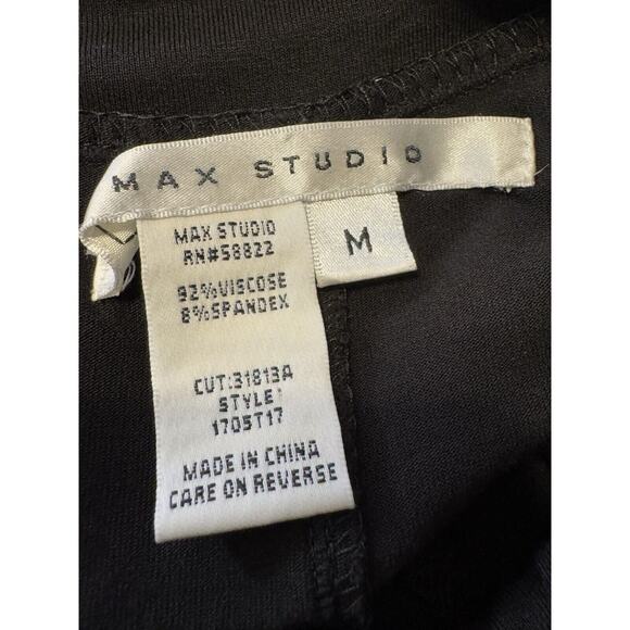 Max Studio Fold Over Waist Maxi Jersey Skirt, Black, Sz: M, 73-20 - Picture 7 of 16